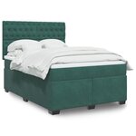 vidaXL Sommier à lattes de lit et matelas Vert foncé 160x200cm Velours