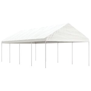 vidaXL Belvédère avec toit blanc 8 92x4 08x3 22 m polyéthylène
