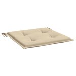 vidaXL Coussins de chaise jardin lot de 6 beige 40x40x4cm tissu oxford