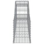 vidaXL Paniers à gabions arqués 17 Pièces 300x30x40/60 cm fer galvanisé