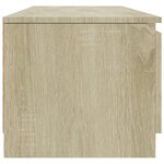 vidaXL Meuble TV Chêne sonoma 140x40x35 5 cm Bois d'ingénierie