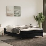 vidaXL Sommier à lattes de lit avec matelas Noir 140x200 cm Velours