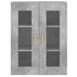 vidaXL Armoires murales 2 Pièces gris béton bois d'ingénierie