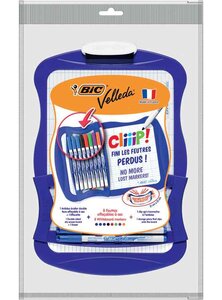 Kit ardoise blanche Velleda + 8 marqueurs 1721 & effacette BIC