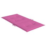 vidaXL Coussins de chaise à dossier bas lot de 4 rose tissu