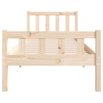 vidaXL Cadre de lit bois massif 75x190 cm petit simple