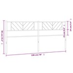 vidaXL Tête de lit métal noir 193 cm