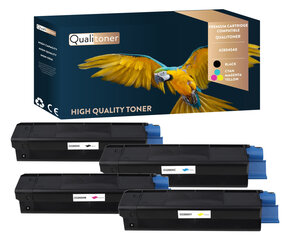 Qualitoner x4 toners 42804540 (noir + cyan + magenta + jaune) compatible pour oki