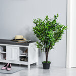 Outsunny Arbre artificiel olivier plante artificiel hauteur 1 2 m tronc branches lichen feuilles grand réalisme pot inclus