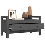 vidaXL Banc d'entrée Gris 80x40x43 cm Bois de pin massif