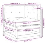 vidaXL Canapés d'angle de jardin et coussins 2 Pièces bois massif douglas