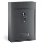 Boîte aux lettres murale verrouillable  anthracite pour courrier  215 x 90 x 320 mm