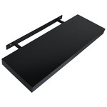 vidaXL Étagères murales flottantes 2 Pièces Noir 60x20x3 8 cm
