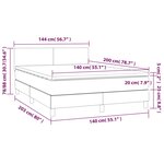 vidaXL Sommier à lattes de lit avec matelas LED Bleu 140x200 cm Tissu