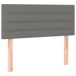 vidaXL Sommier à lattes de lit avec matelas gris foncé 120x190cm tissu
