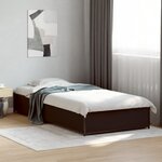 vidaXL Cadre de lit sans matelas noir 75x190 cm