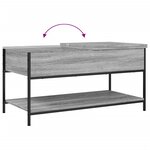 vidaXL Table basse sonoma gris 100x50x50 cm bois d'ingénierie et métal