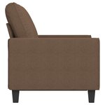 vidaXL Canapé à 2 places Marron 120 cm Tissu