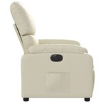 vidaXL Fauteuil inclinable électrique Crème Similicuir