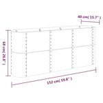 vidaXL Lit surélevé de jardin Acier enduit de poudre marron