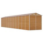 vidaXL Abri de jardin marron clair 191x980x198 cm acier galvanisé