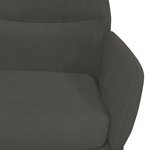 vidaXL Chaise de relaxation Gris foncé Velours