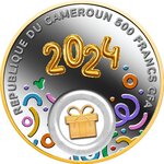 Pièce de monnaie en Argent 500 Francs g 14.14 Millésime 2024 HAPPY BIRTHDAY