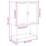 vidaXL Buffet haut anthracite 68 5x38 5x107 cm acier