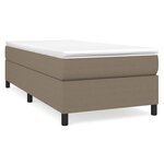 vidaXL Sommier à lattes de lit avec matelas Taupe 90x190 cm Tissu