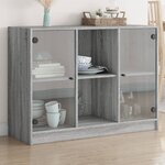 vidaXL Buffet sonoma gris 102x37x75 5 cm bois d'ingénierie