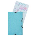 Chemise 3 Rabats À Élastiques Aquarel + 25 Fiches Bristol 125x200mm - 4 Couleurs Assorties - Couleurs Assorties - X 10 - Exacompta