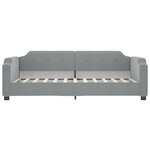 vidaXL Lit de jour avec lit gigogne gris clair 80x200 cm tissu