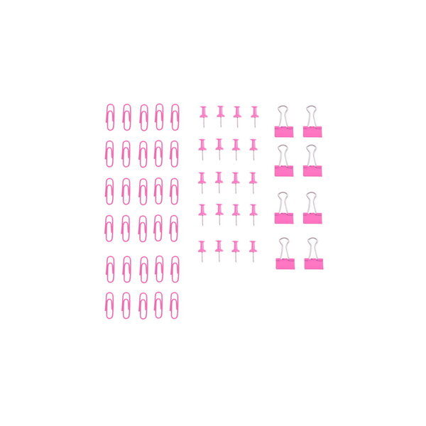 Lot de trombones epingles et minis pinces -  couleur rose