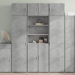 vidaXL Buffet haut gris béton 70x42 5x185 cm bois d'ingénierie