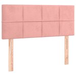 vidaXL Sommier à lattes de lit avec matelas et LED Rose 120x200 cm