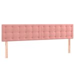 vidaXL Cadre de lit avec tête de lit rose 120x190 cm velours