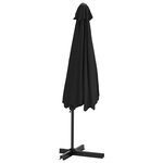 vidaXL Parasol d'extérieur avec mât en acier 300 cm Noir