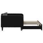 vidaXL Lit de jour avec lit gigogne noir 90x190 cm velours