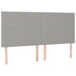 vidaXL Sommier à lattes de lit avec matelas Gris clair 180x200cm Tissu