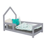 Lit cabane enfant POPPI 120 x 190 gris 2