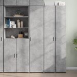 vidaXL Buffet haut gris béton 40x42 5x185 cm bois d'ingénierie