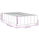 vidaXL Sommier à lattes de lit avec matelas Gris foncé 120x200cm Tissu