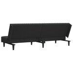 vidaXL Canapé-lit 2 places noir velours