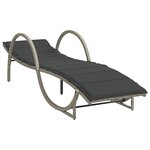 vidaXL Chaises longues lot de 2 avec table gris clair résine tressée