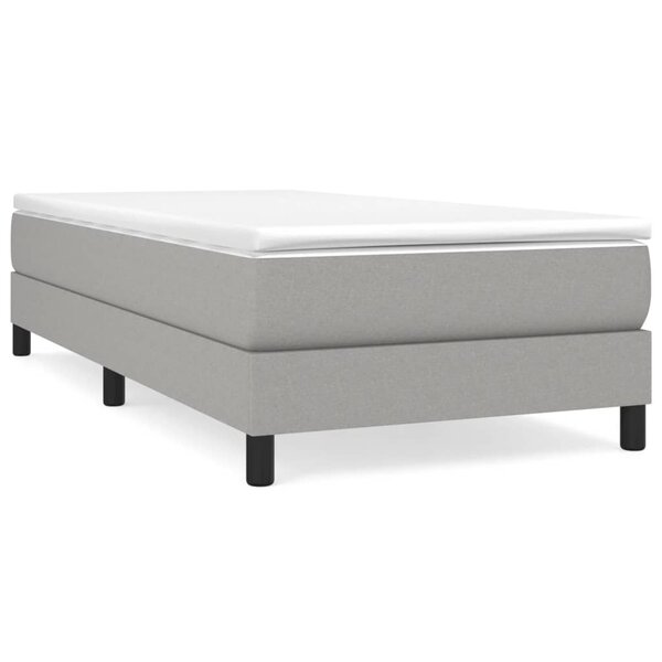 vidaXL Cadre de lit Gris clair 90x200 cm Tissu