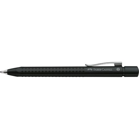 Stylo bille grip 2011 corps triangulaire pointe large noir mat faber-castell