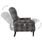 vidaXL Fauteuil de massage inclinable Gris Tissu