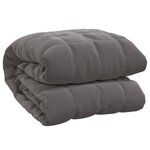 vidaXL Couverture lestée Gris 155x220 cm 7 kg Tissu