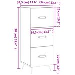 vidaXL Buffet blanc 34 5x34x90 cm bois d'ingénierie