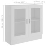vidaXL Armoire à vitrine Blanc 82 5x30 5x80 cm Bois d'ingénierie